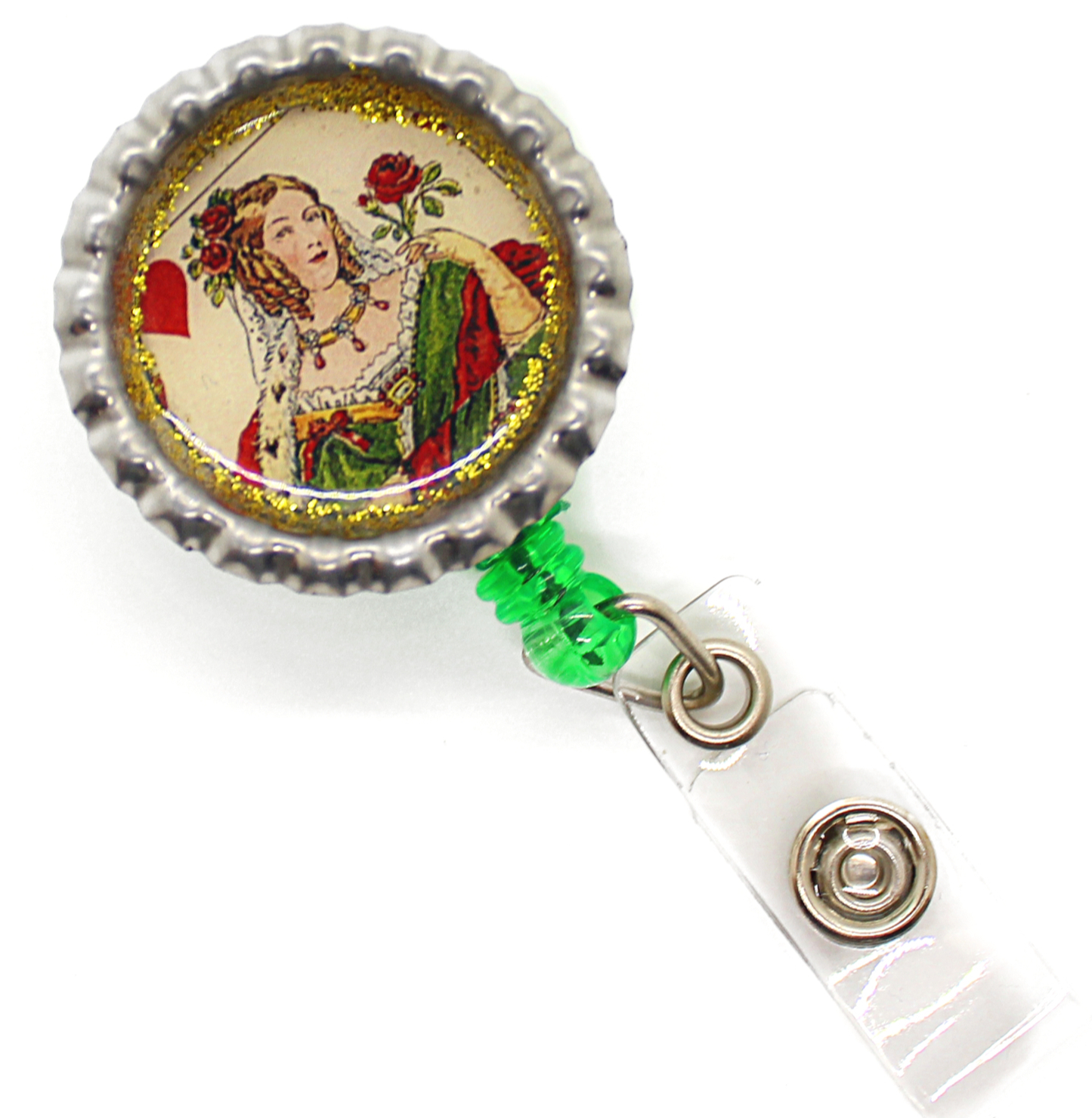 queen of hearts badge reel