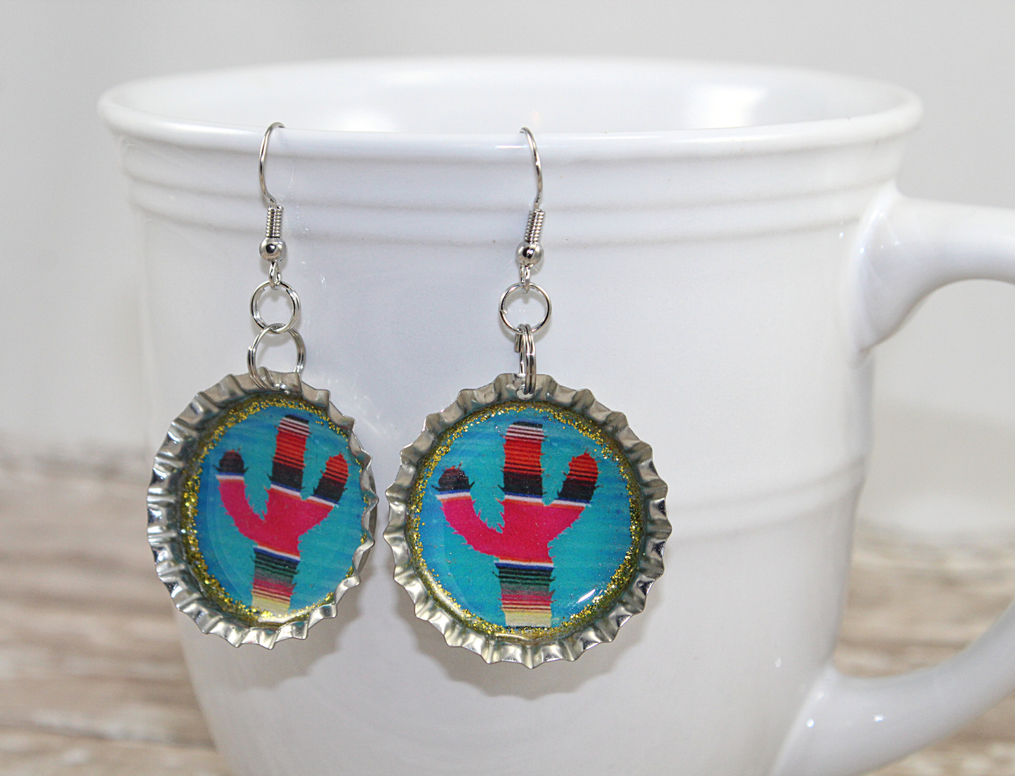 Sarape Cactus Earrings