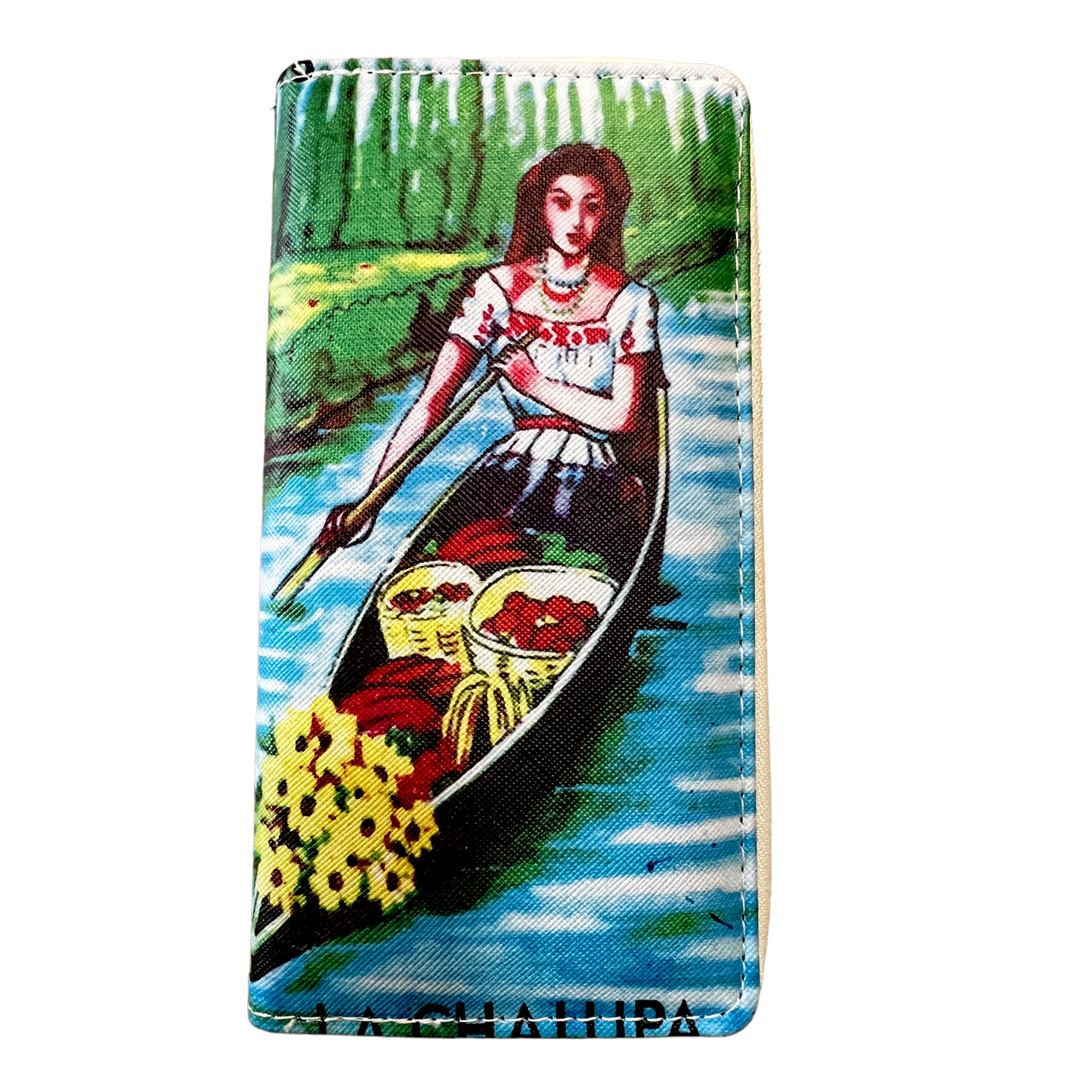 Mexican Loteria “La Chalupa” Zip Around Wallet