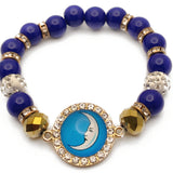 “La Luna” Blue Bead Bracelet