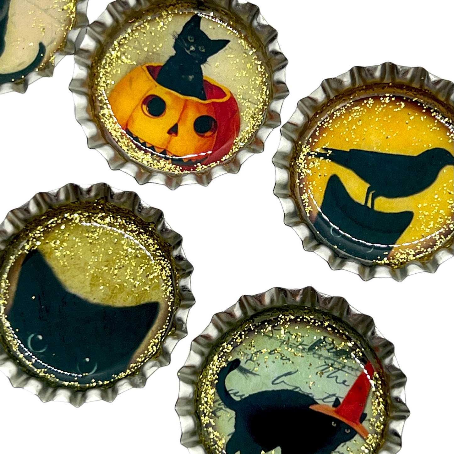 Black Cats Magnet Set