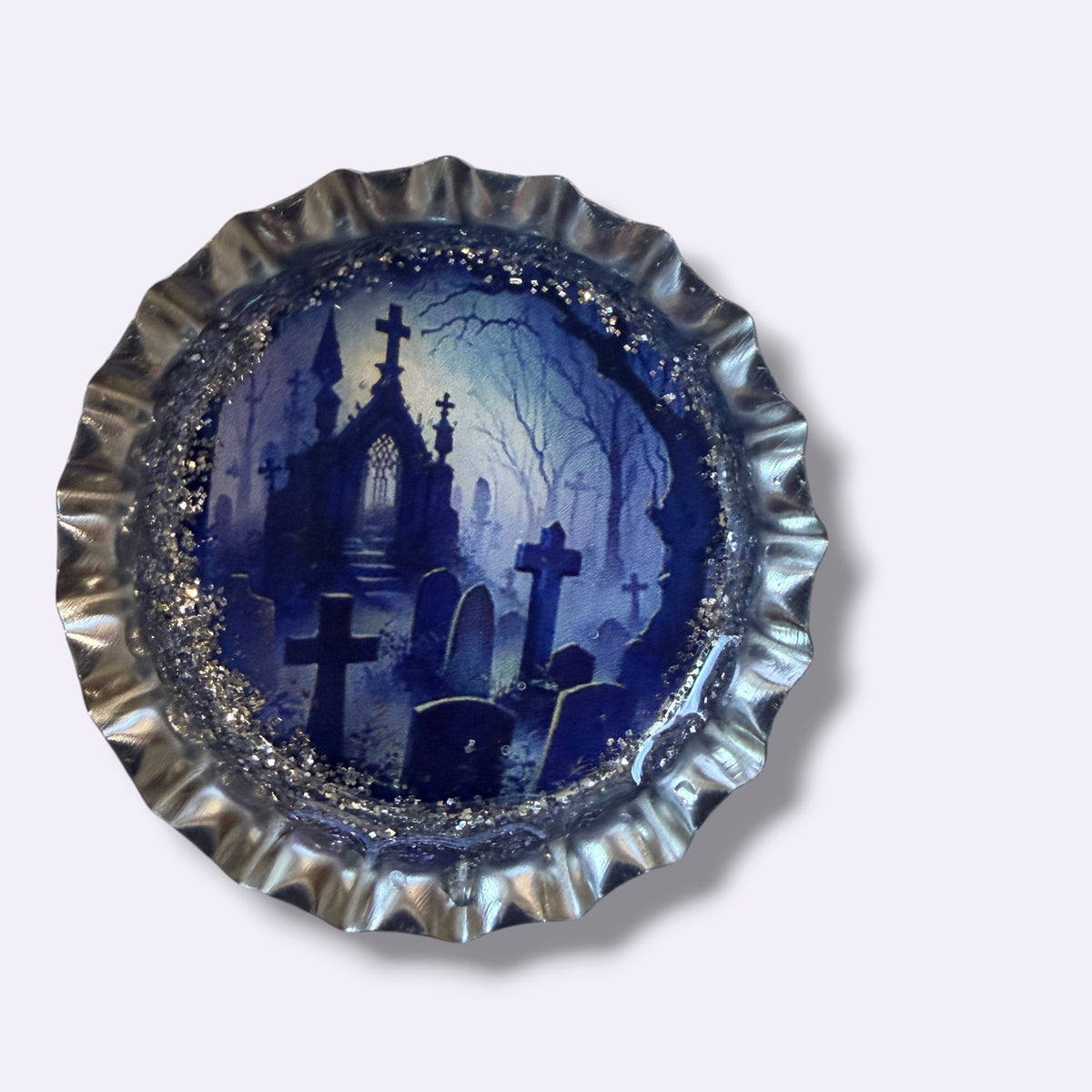 Gothic Cemetery Bottle Cap Magnets