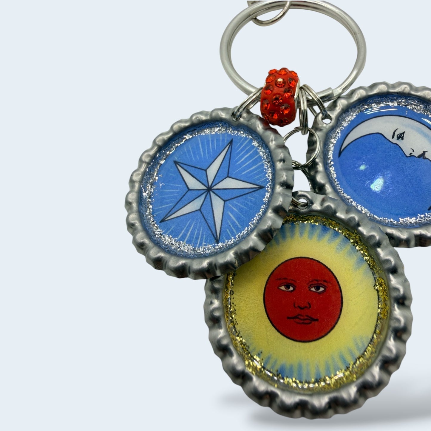 Mexican Bingo Upcycled Bottle Cap Keychain