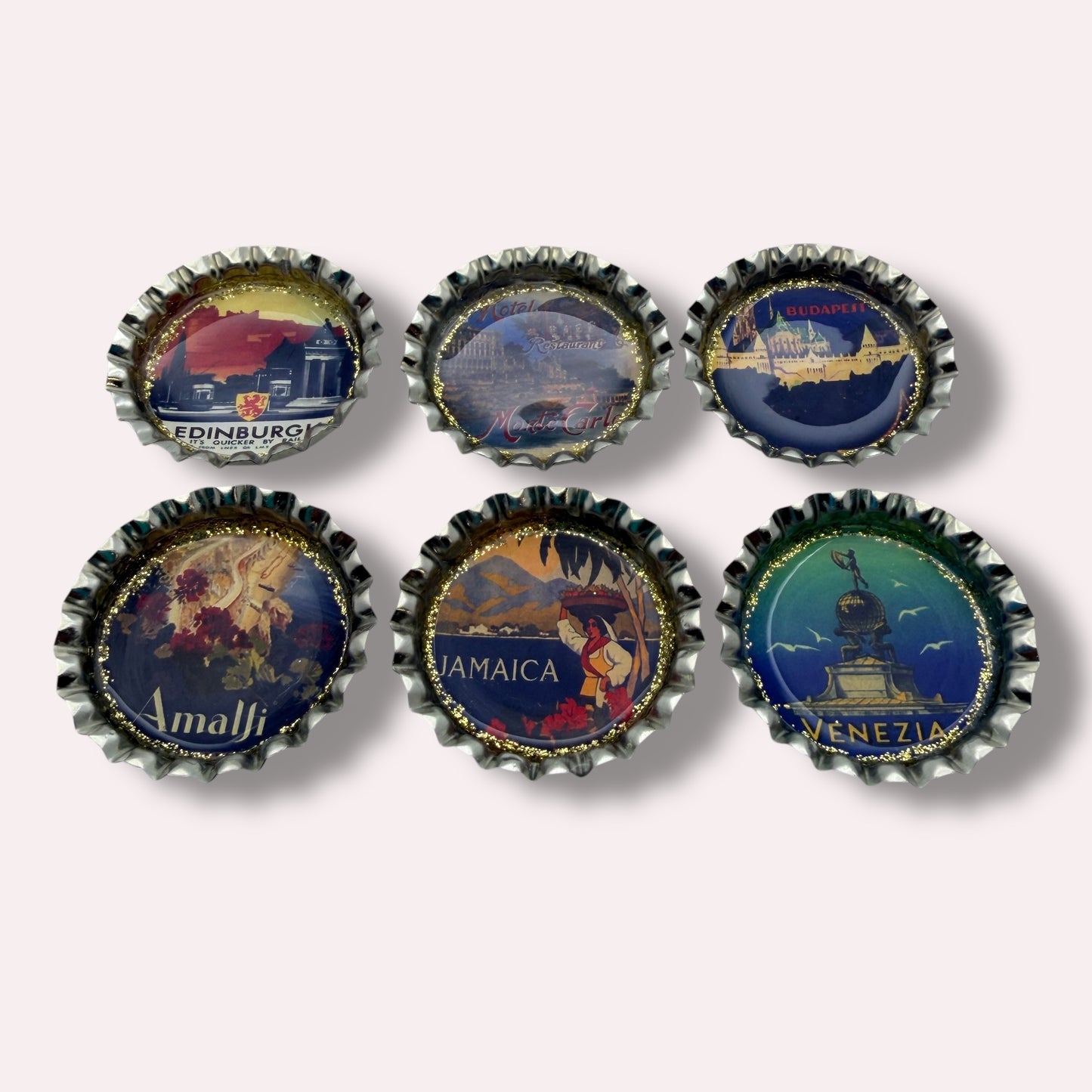 Vintage Travel Poster Magnet Set 2