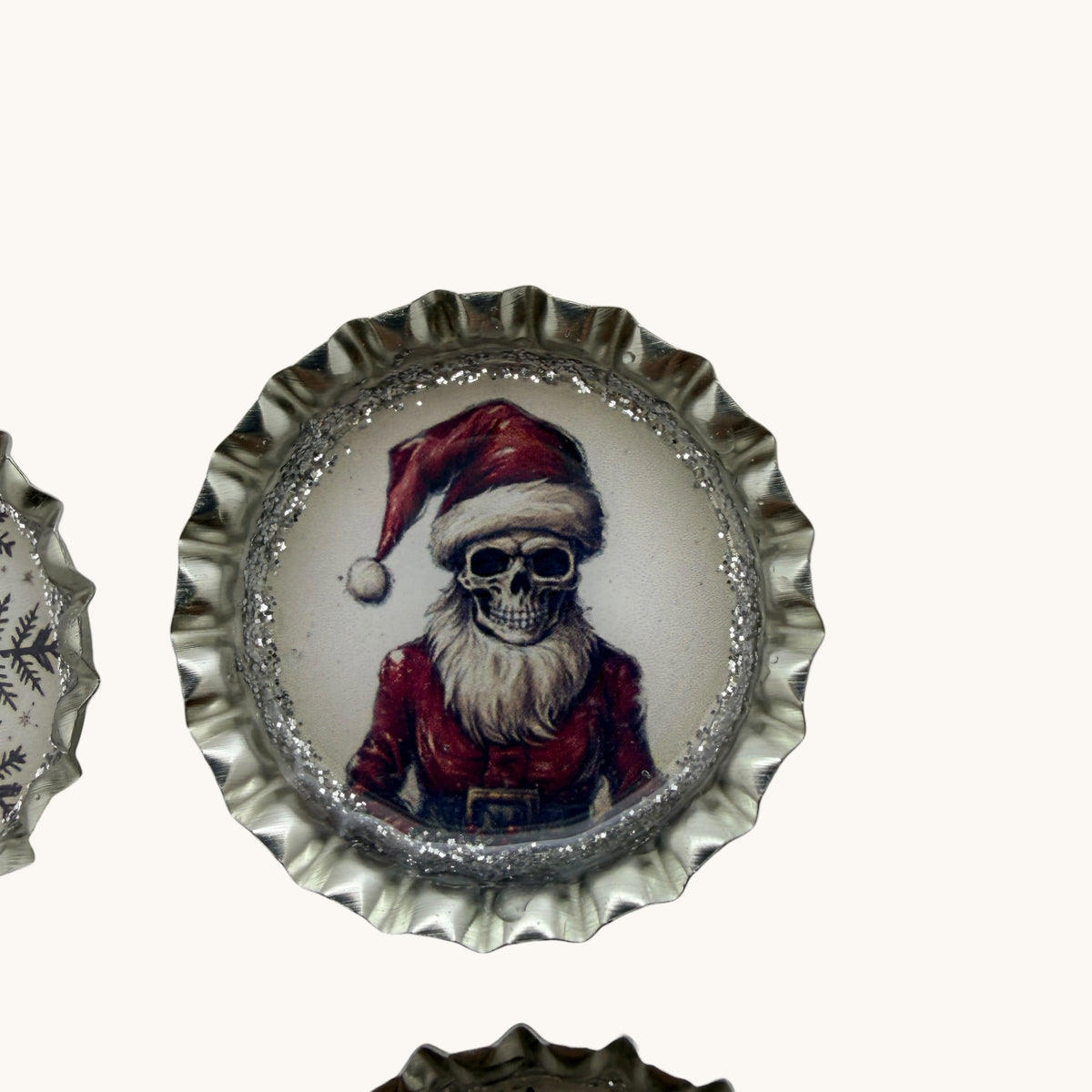 Gothic Christmas Skull Magnets