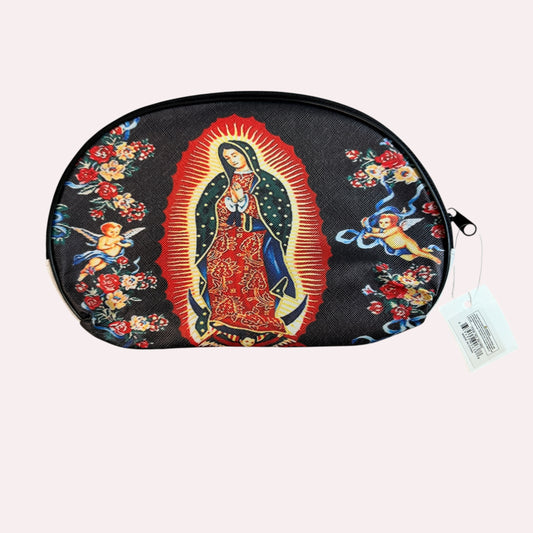 Virgin Mary Guadalupe Cosmetic Bag Religious Makeup Pouch Travel Organizer