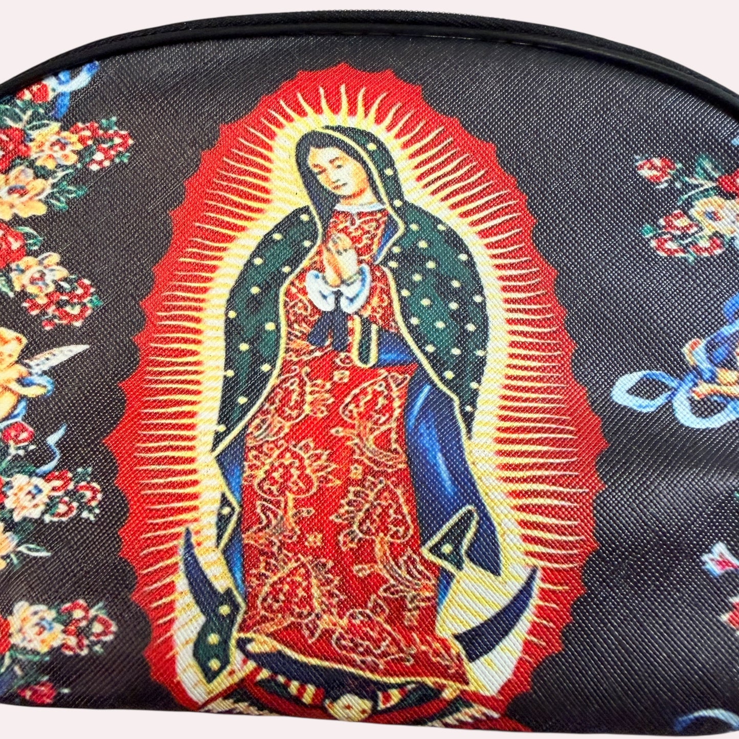 Virgin Mary Guadalupe Cosmetic Bag Religious Makeup Pouch Travel Organizer