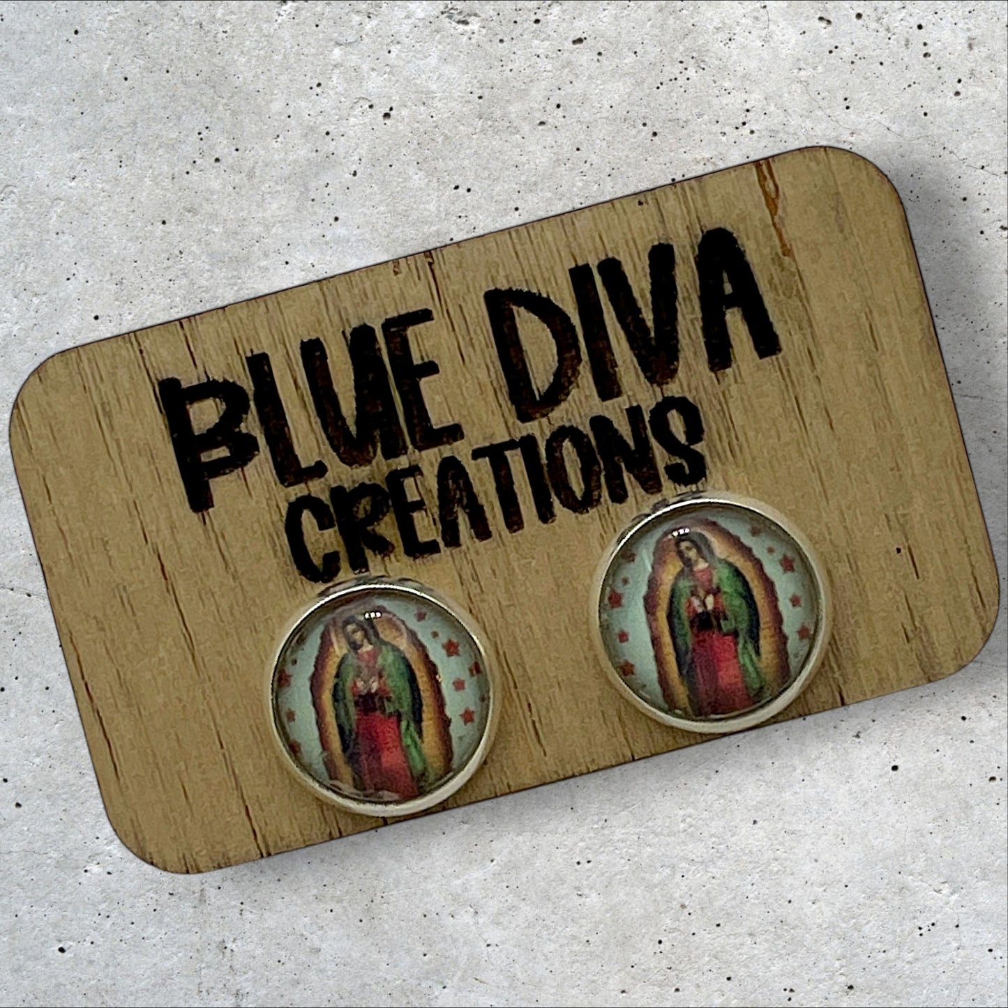 Virgen de Guadalupe Mini 12mm Post Earrings