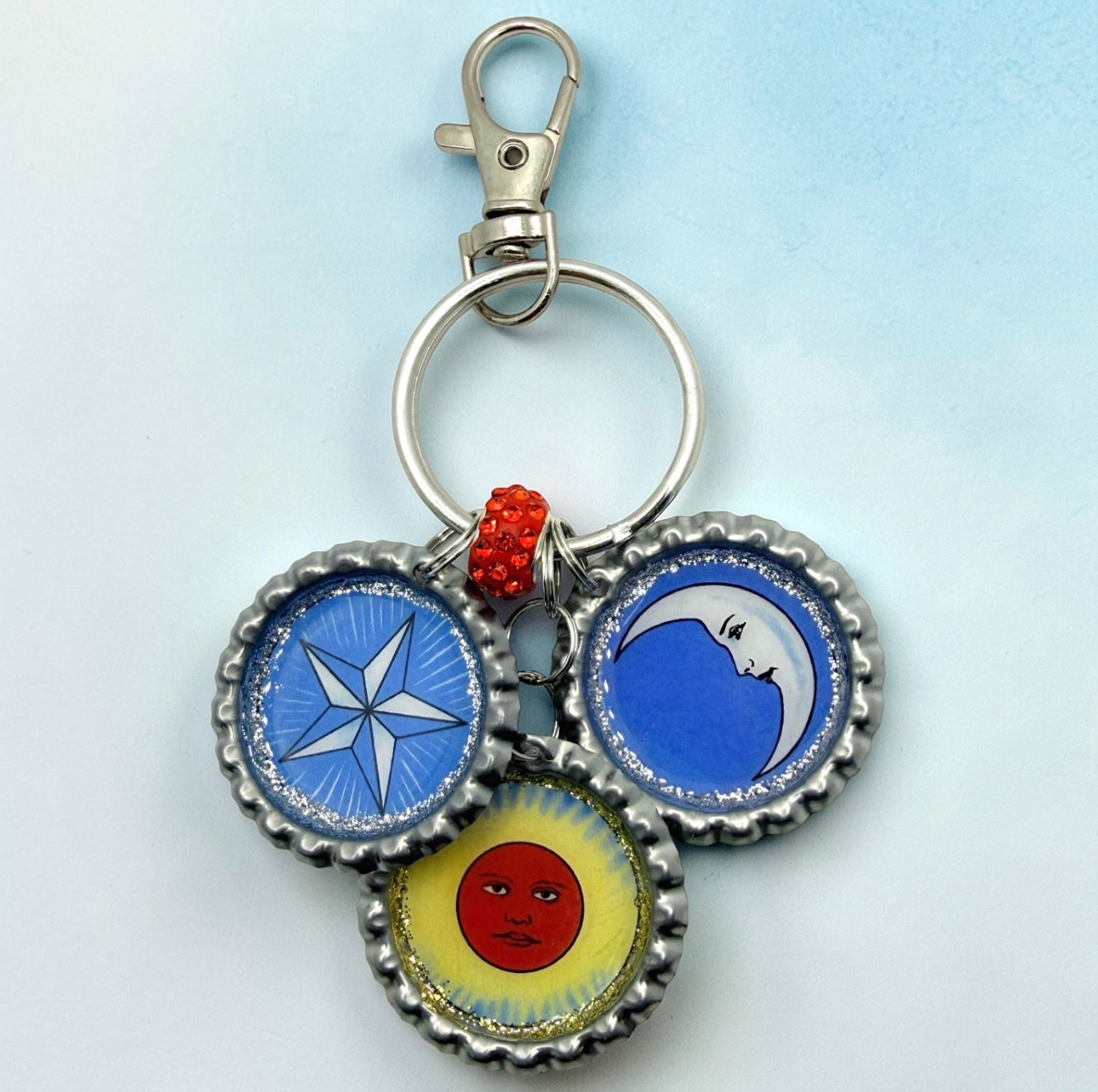 Mexican Bingo Upcycled Bottle Cap Keychain