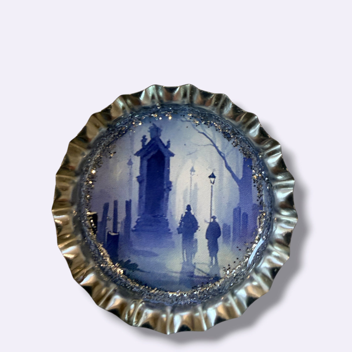 Gothic Cemetery Bottle Cap Magnets