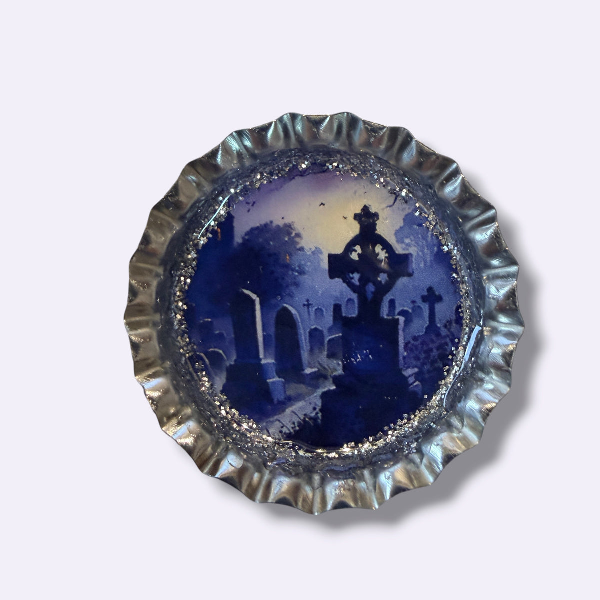 Gothic Cemetery Bottle Cap Magnets