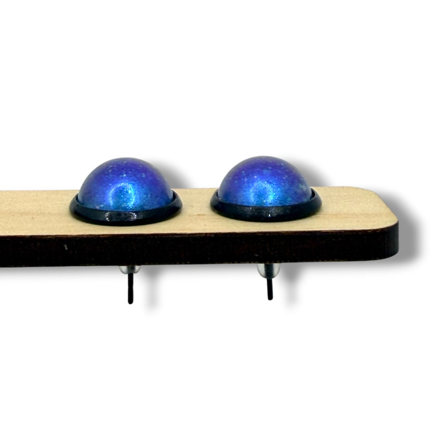 Blue Purple Galaxy Stud 12mm Earrings