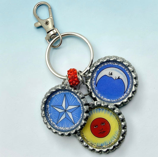 Mexican Bingo Upcycled Bottle Cap Keychain
