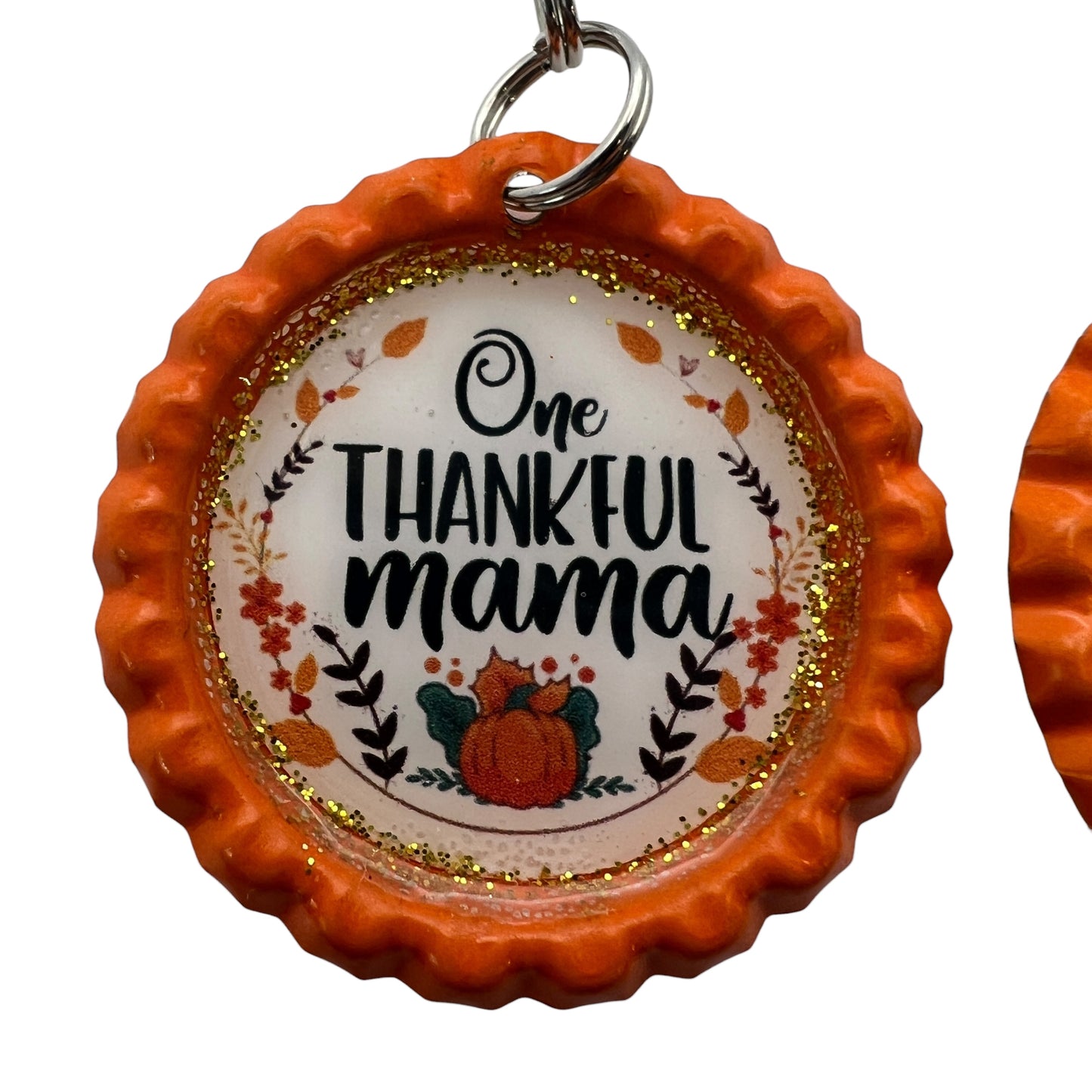 One Thankful Mama Bottle Cap Earrings