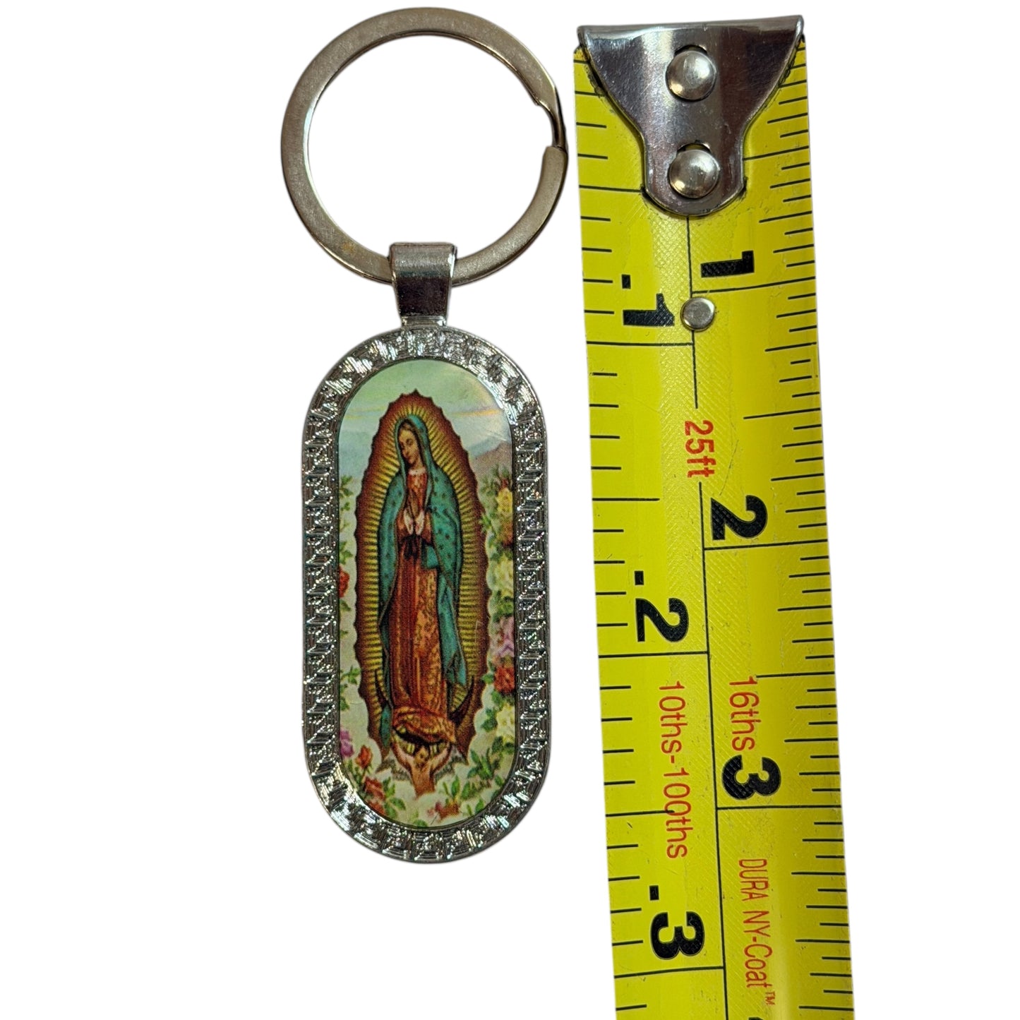 Virgen de Guadalupe Oval Keychain