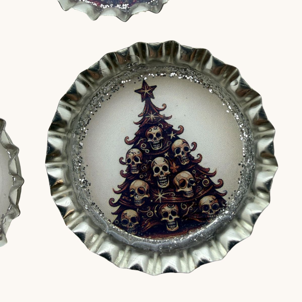 Gothic Christmas Skull Magnets