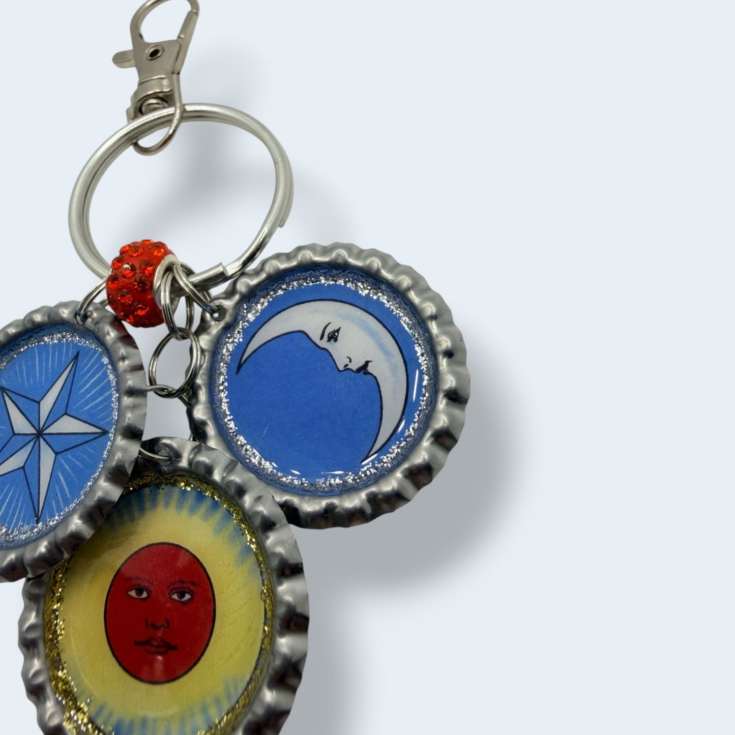 Mexican Bingo Upcycled Bottle Cap Keychain