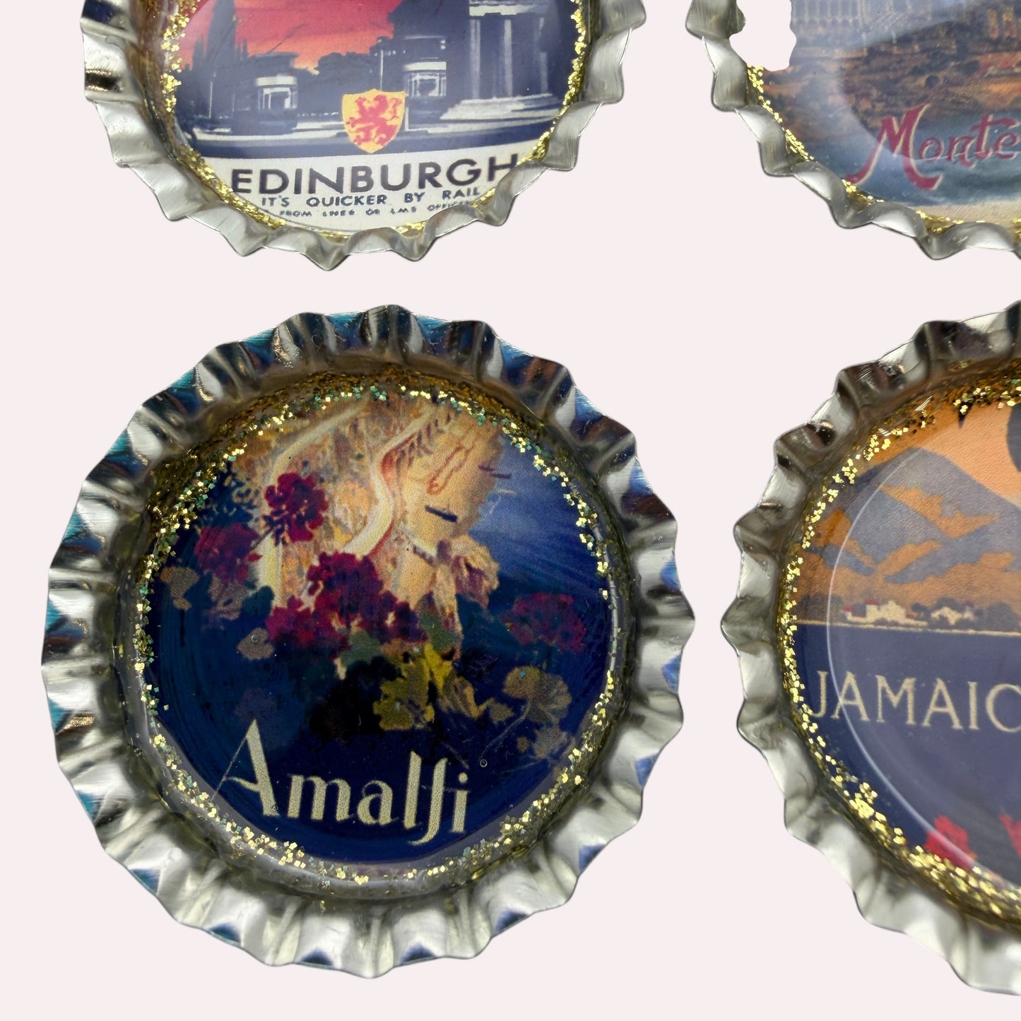 Vintage Travel Poster Magnet Set 2