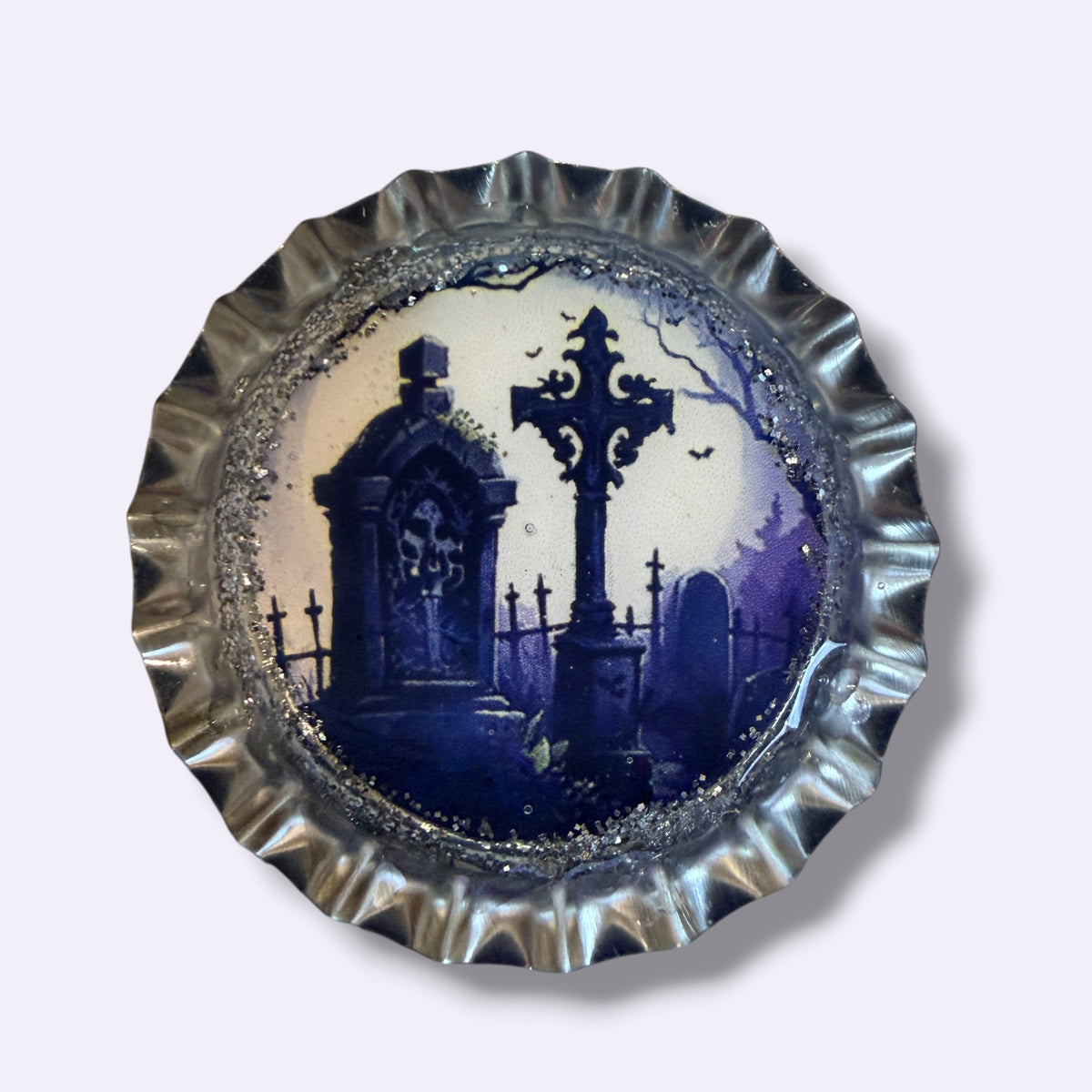 Gothic Cemetery Bottle Cap Magnets