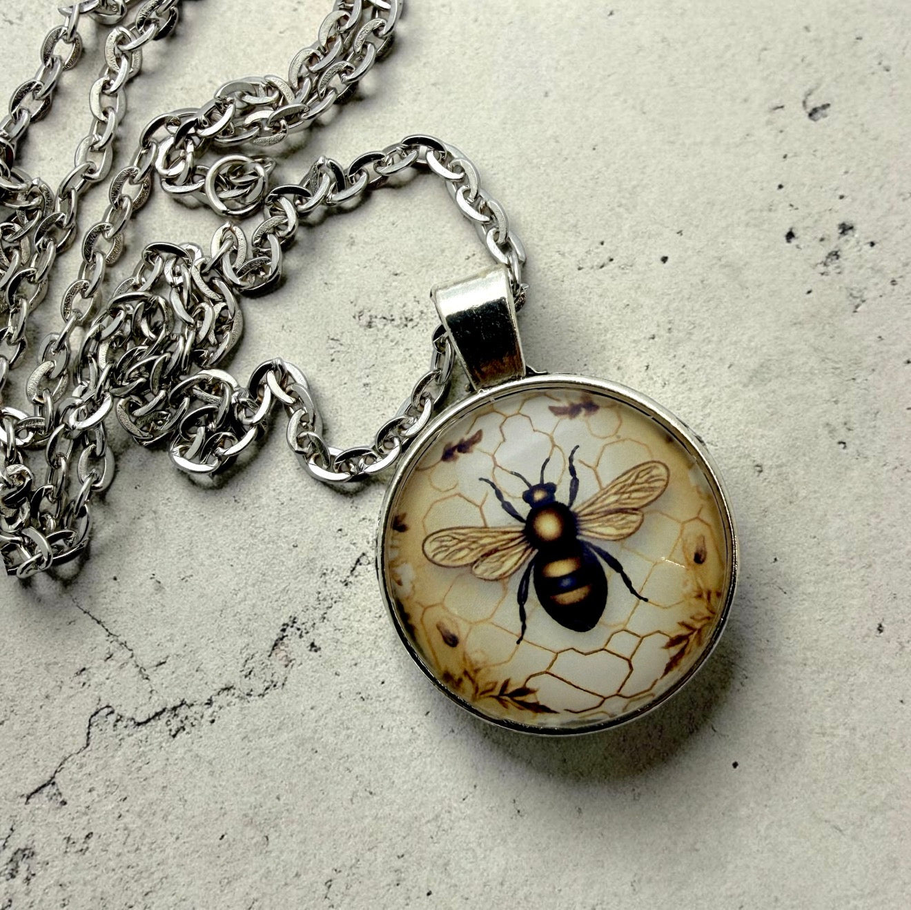 Honey Bee Pendant Necklace