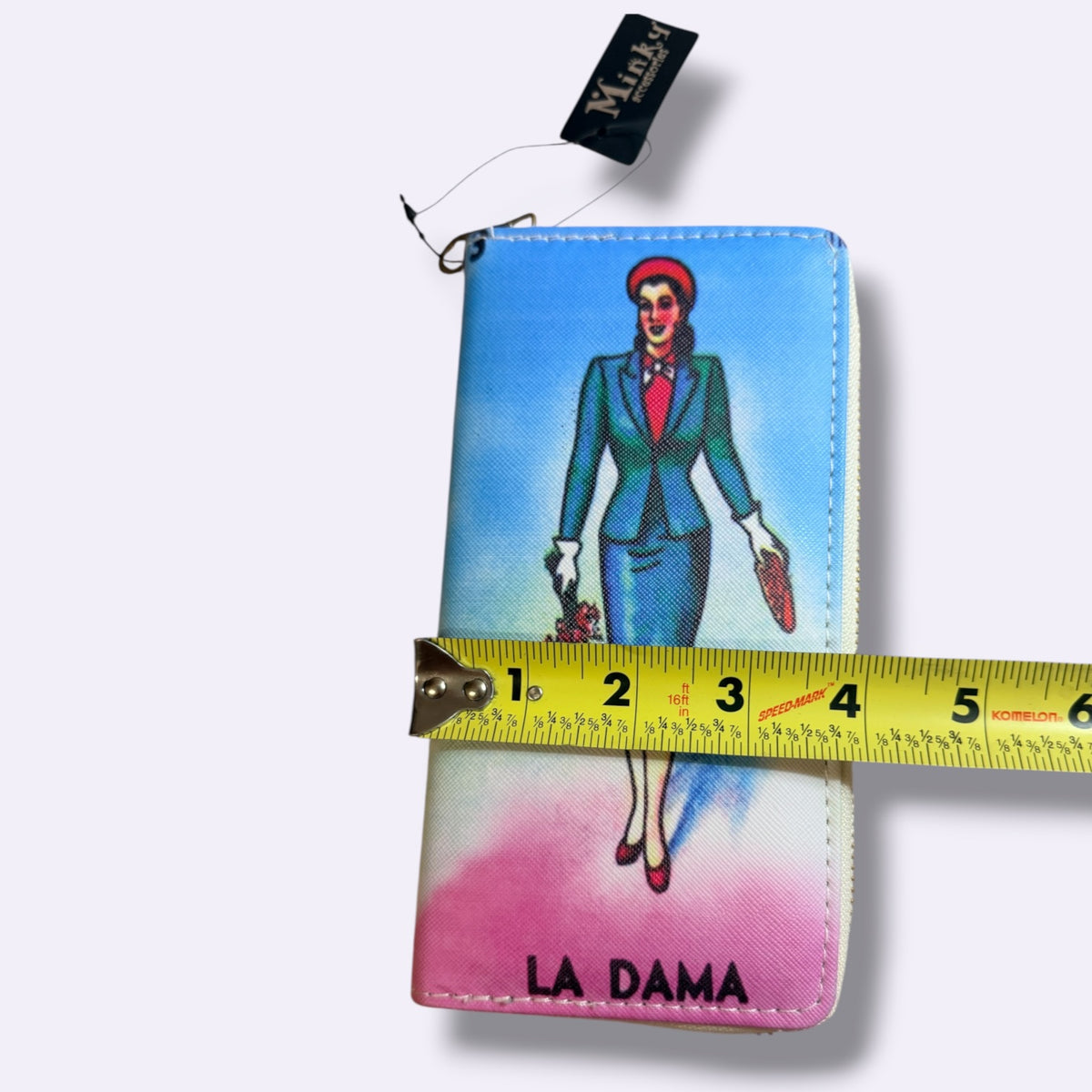 Mexican Bingo Lady Zip Around Wallet