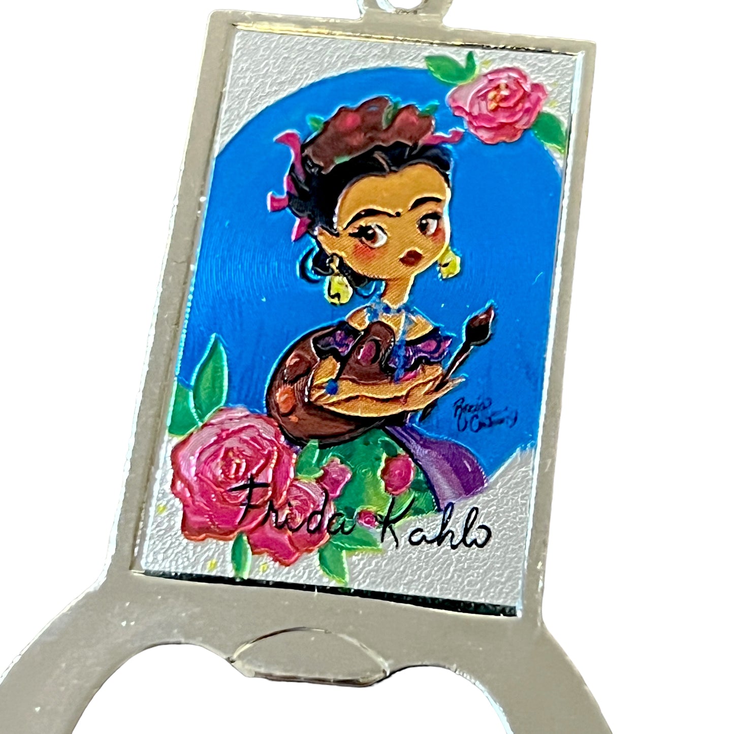 Frida Caricature Keychain Bottle Opener