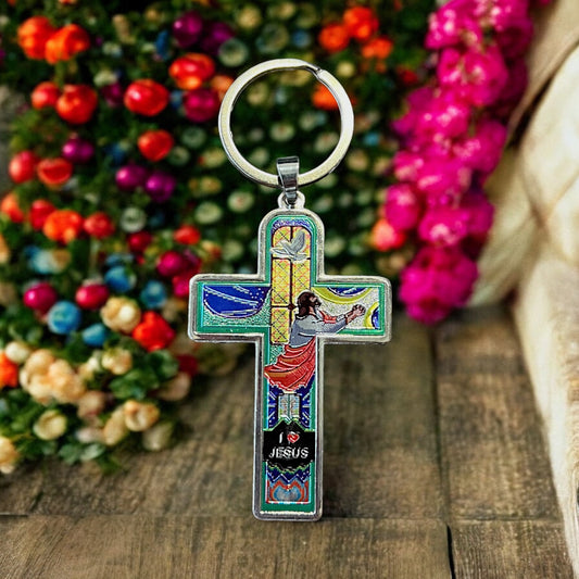 Religious Jesus Metal Keychain