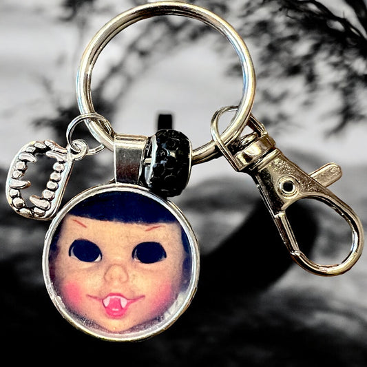 Creepy Vampire Doll Keychain