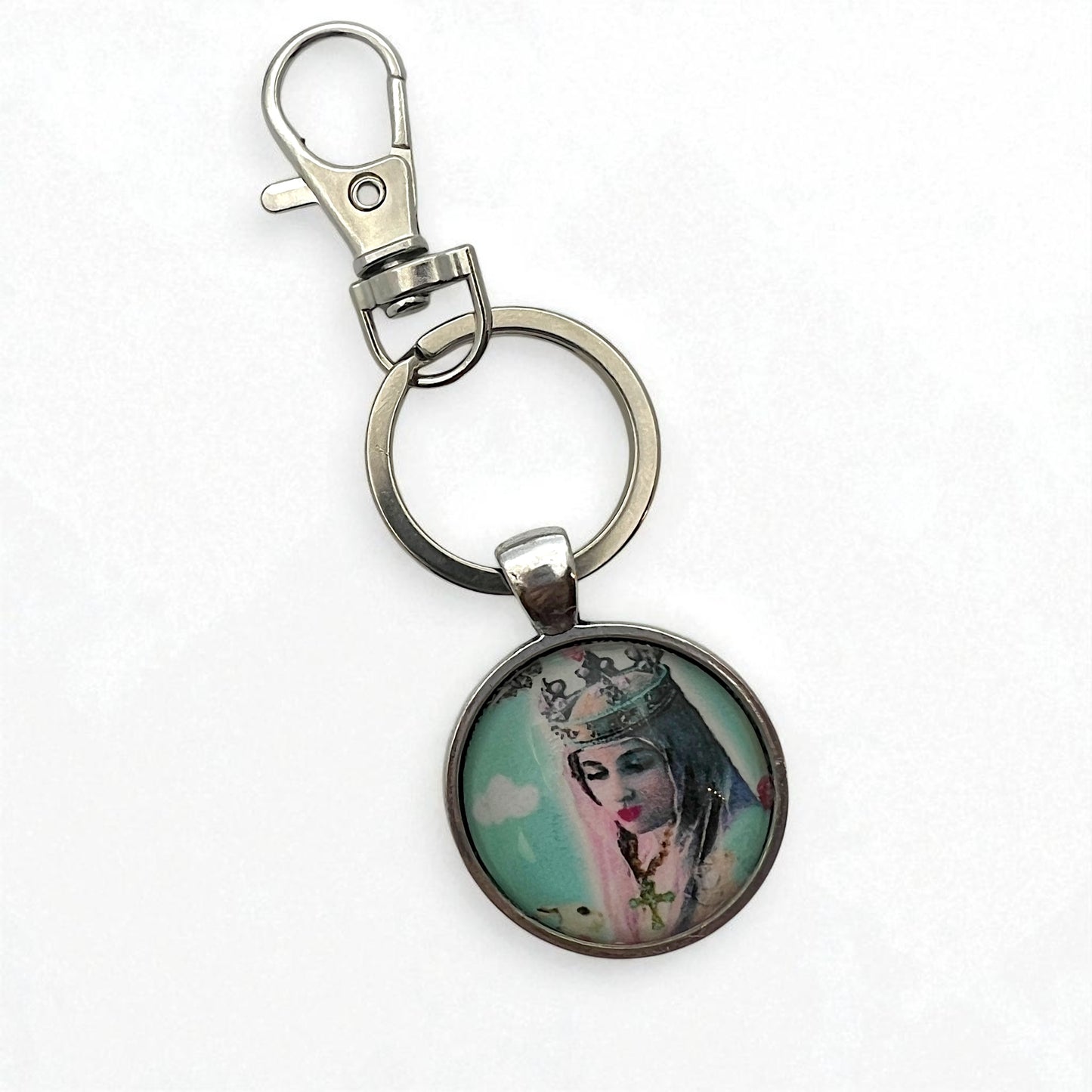 Virgin Mary Crowned Keychain