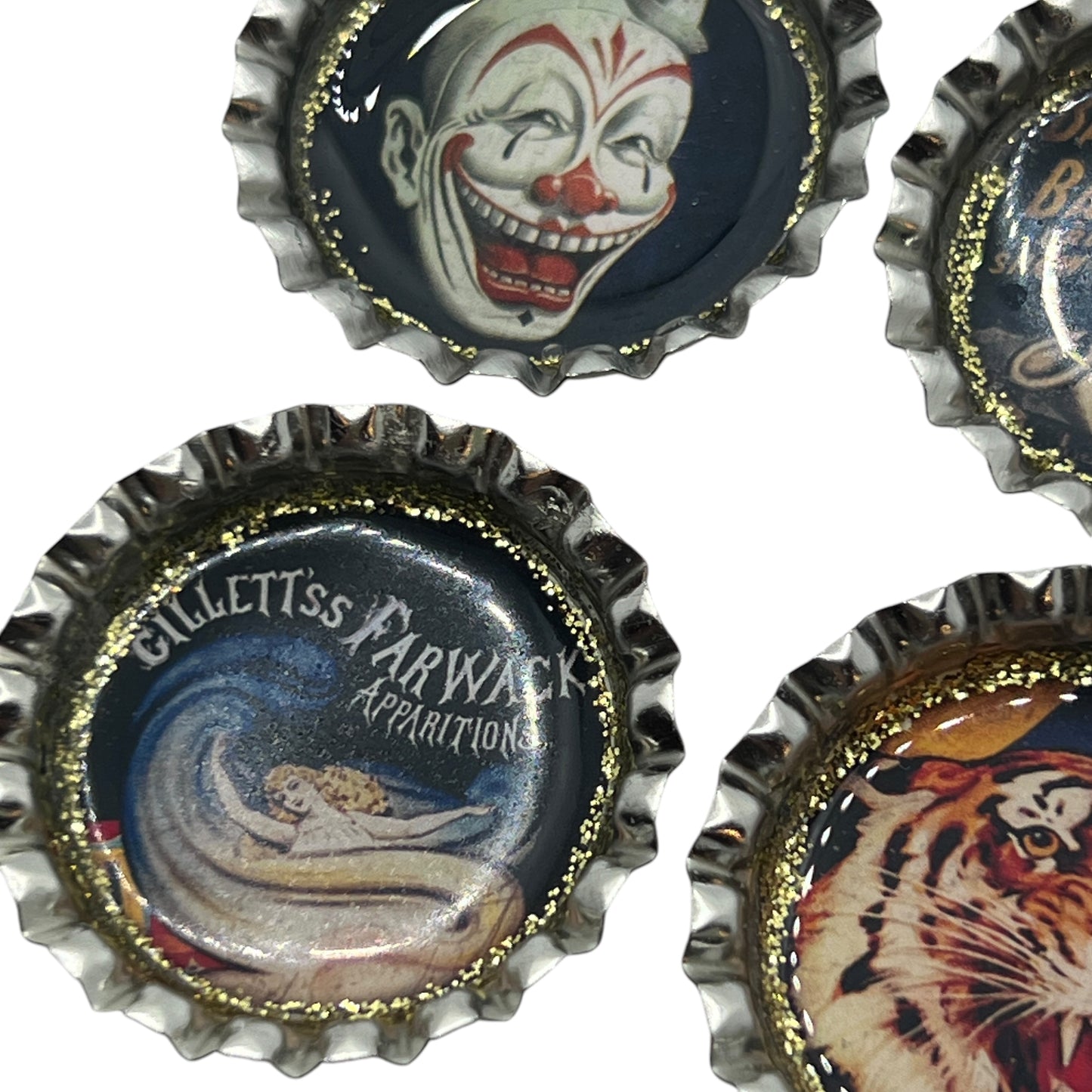 Vintage Circus Poster Bottle Cap Magnets