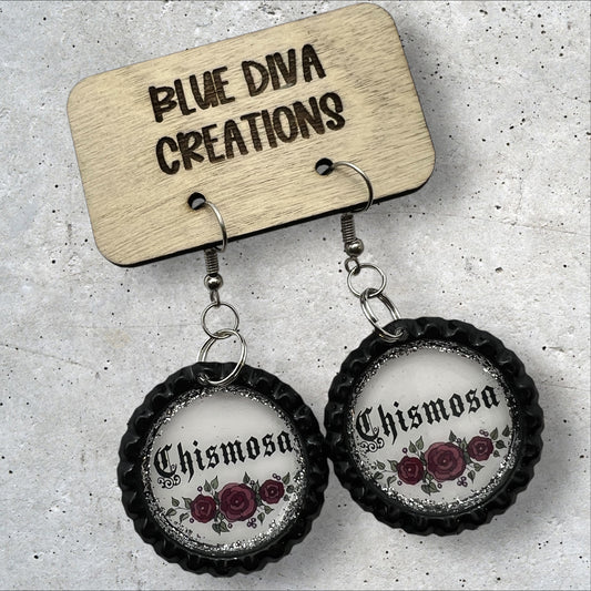 “Chismosa” Bottle Cap Earrings