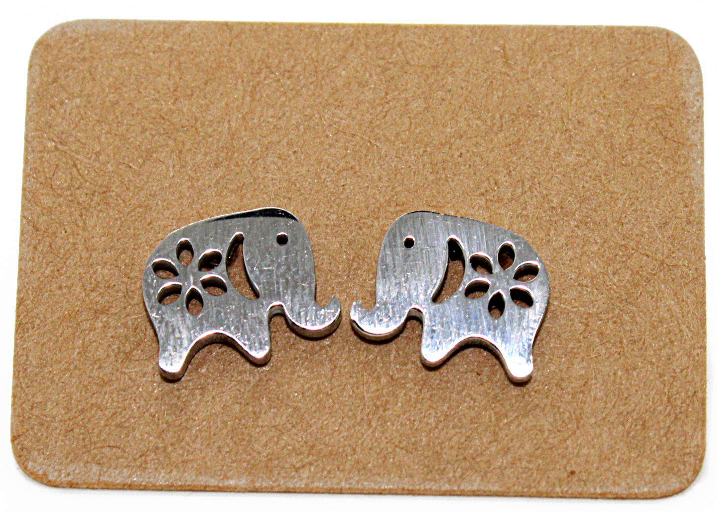 Mini Stainless Steel Elephant Earrings