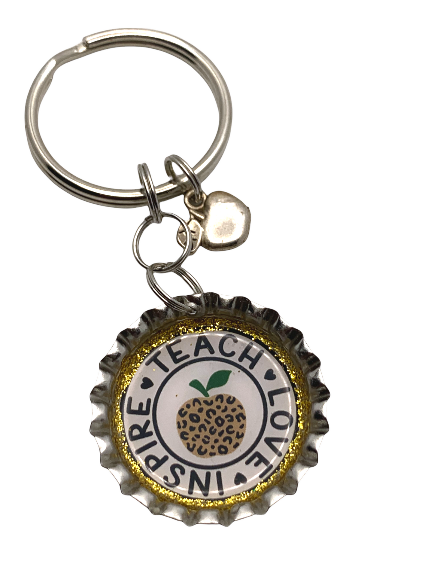 “Teach, Love, Inspire” Bottle Cap Keychain