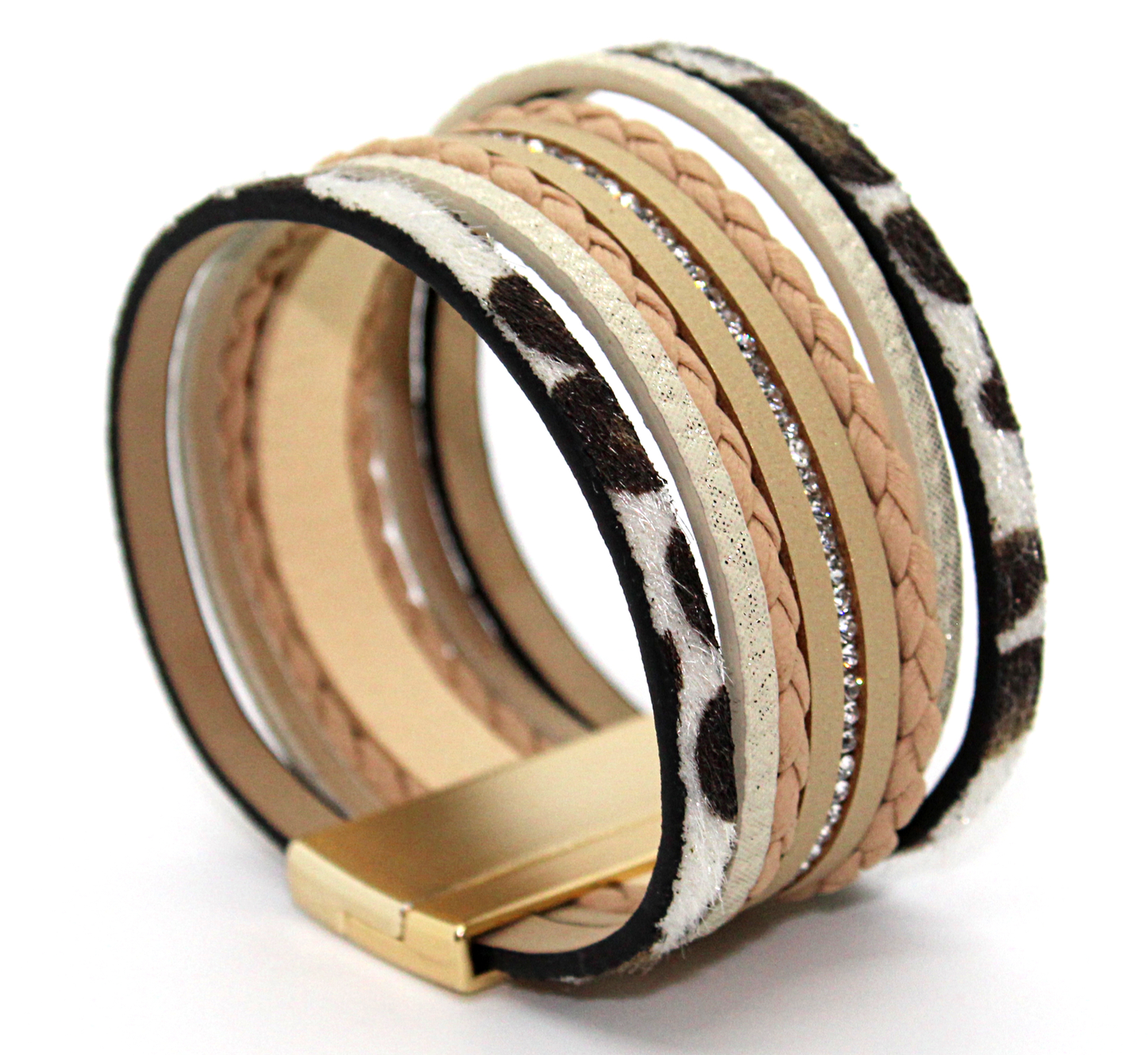 Animal Print Leather Magnetic Bracelet