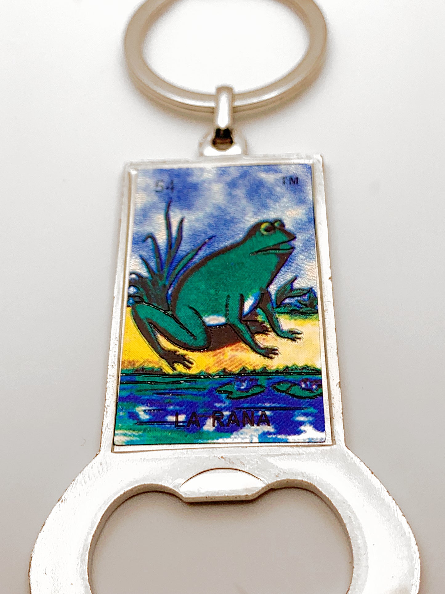 Mexican Loteria “La Rana” Keychain Bottle Opener