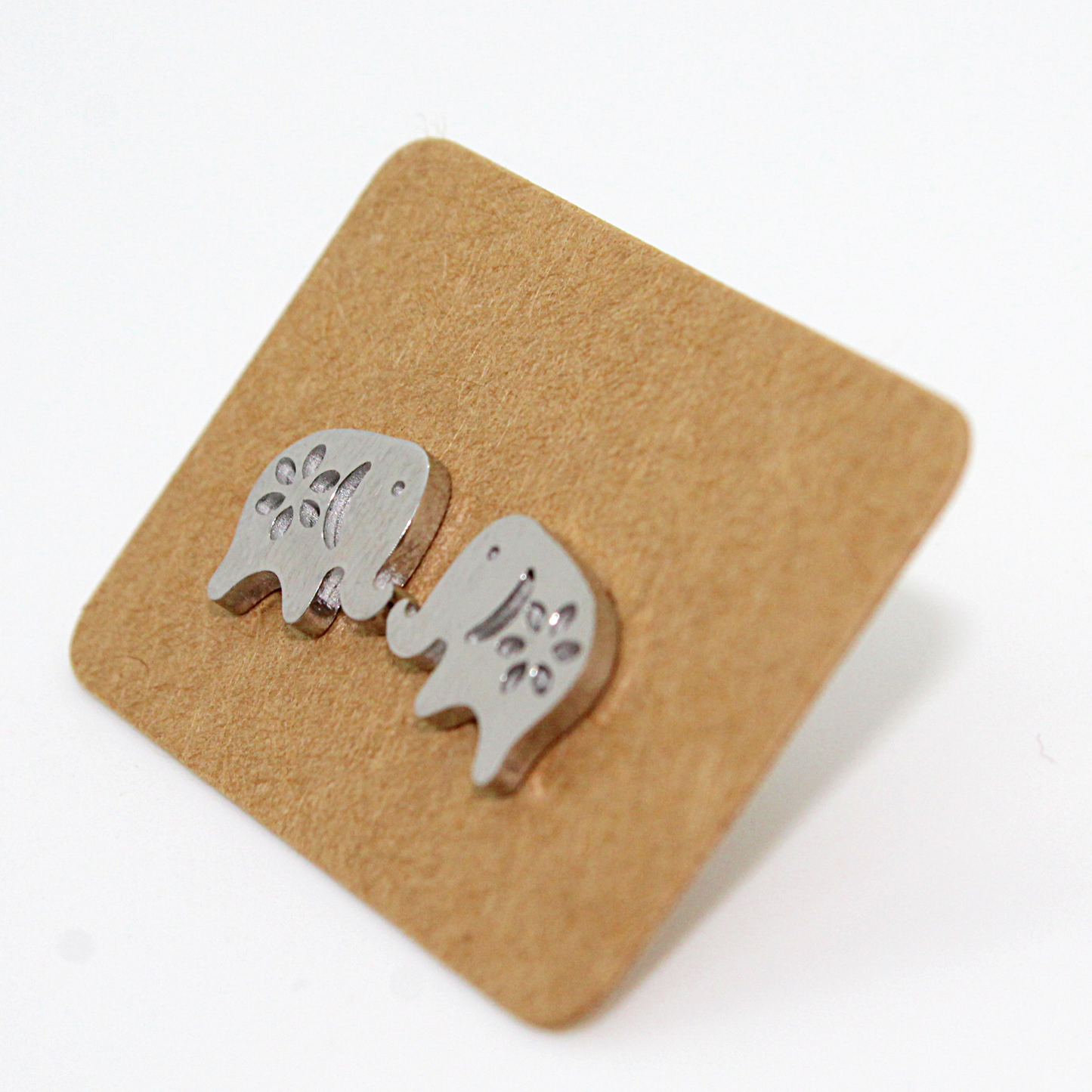 Mini Stainless Steel Elephant Earrings