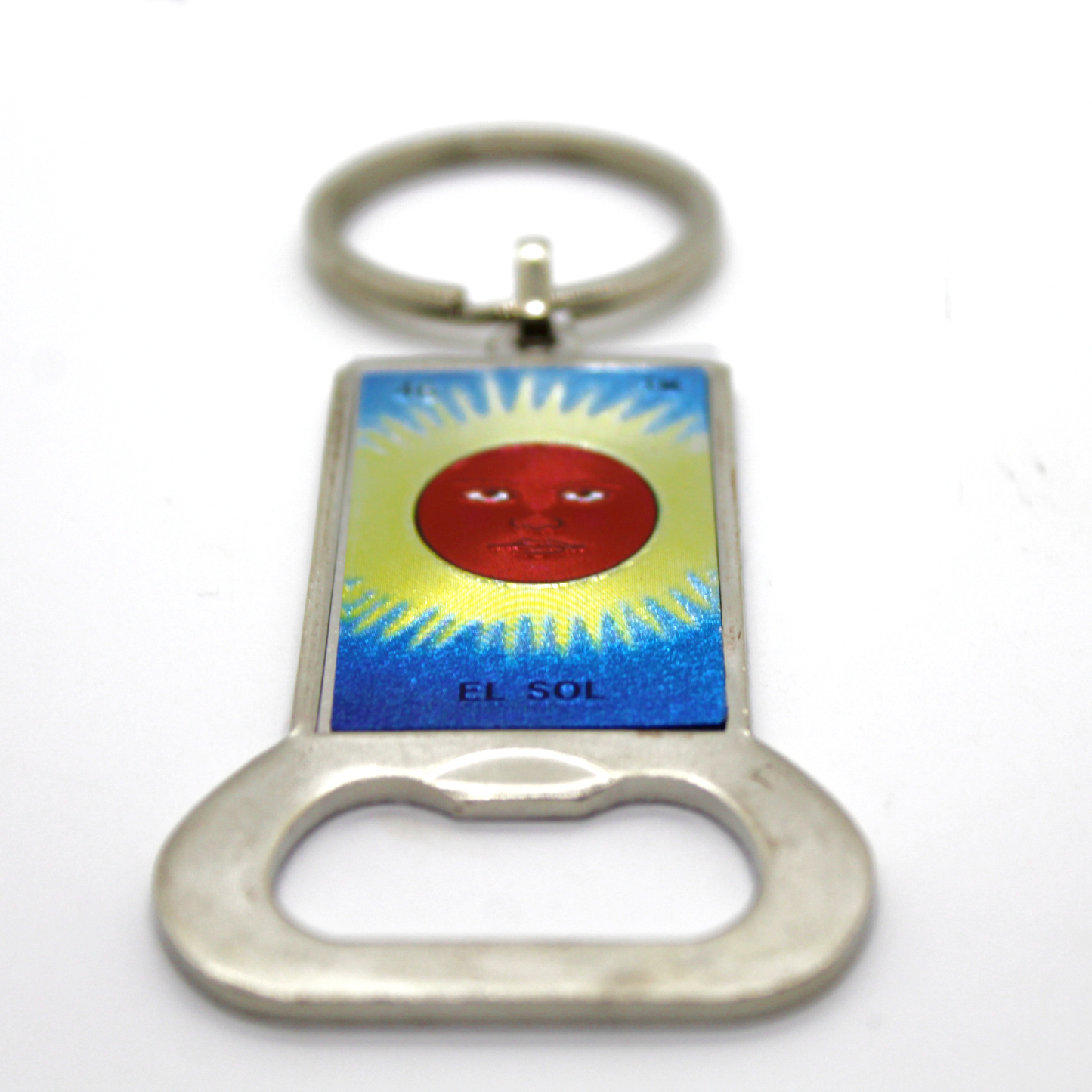 Mexican Loteria “El Sol” Keychain Bottle Opener