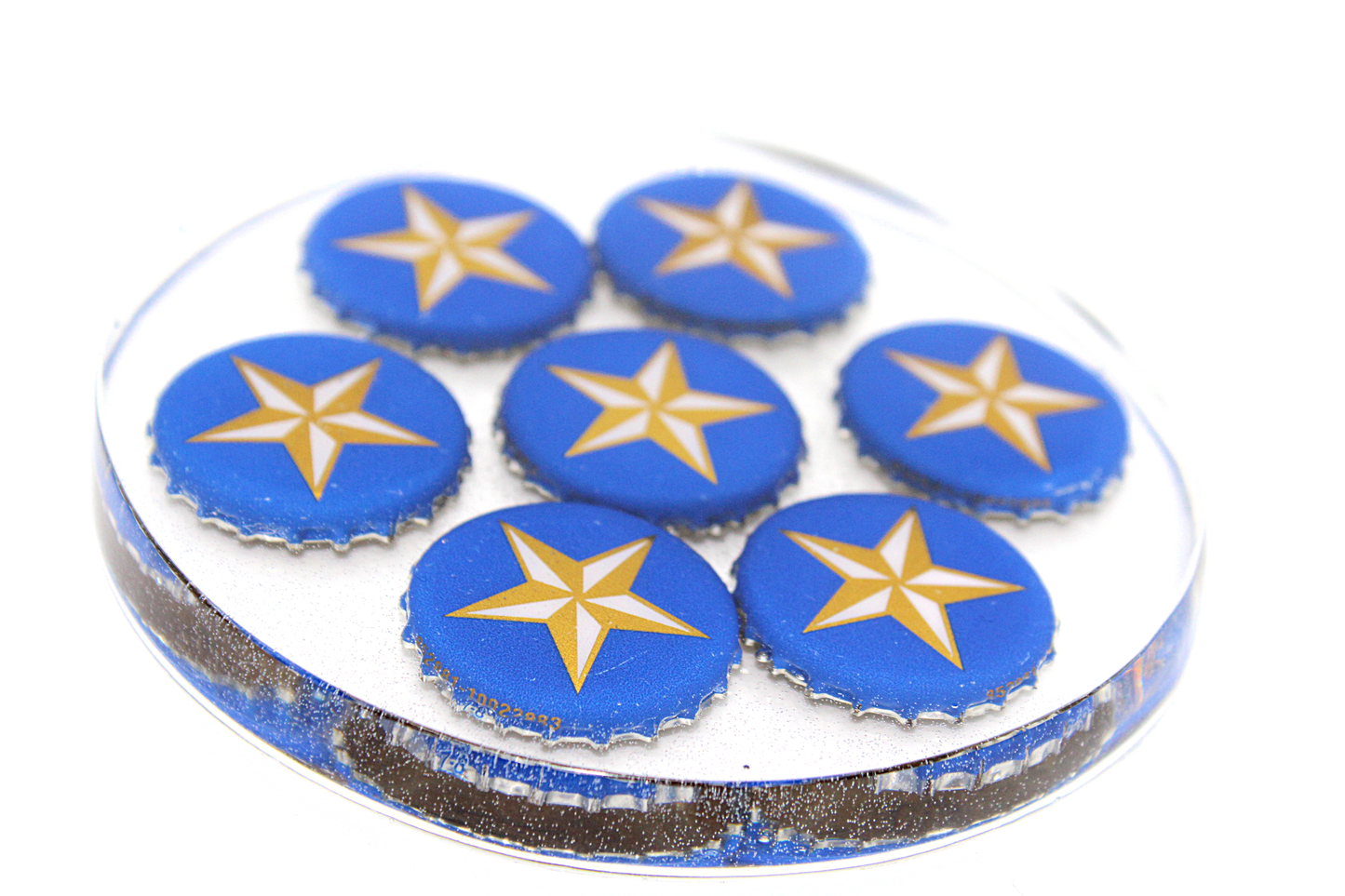 lonestar bottle cap coaster