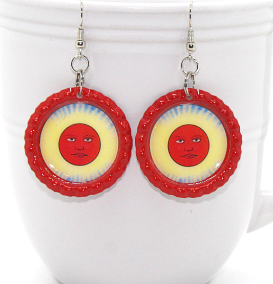 mexican loteria el sol earrings 