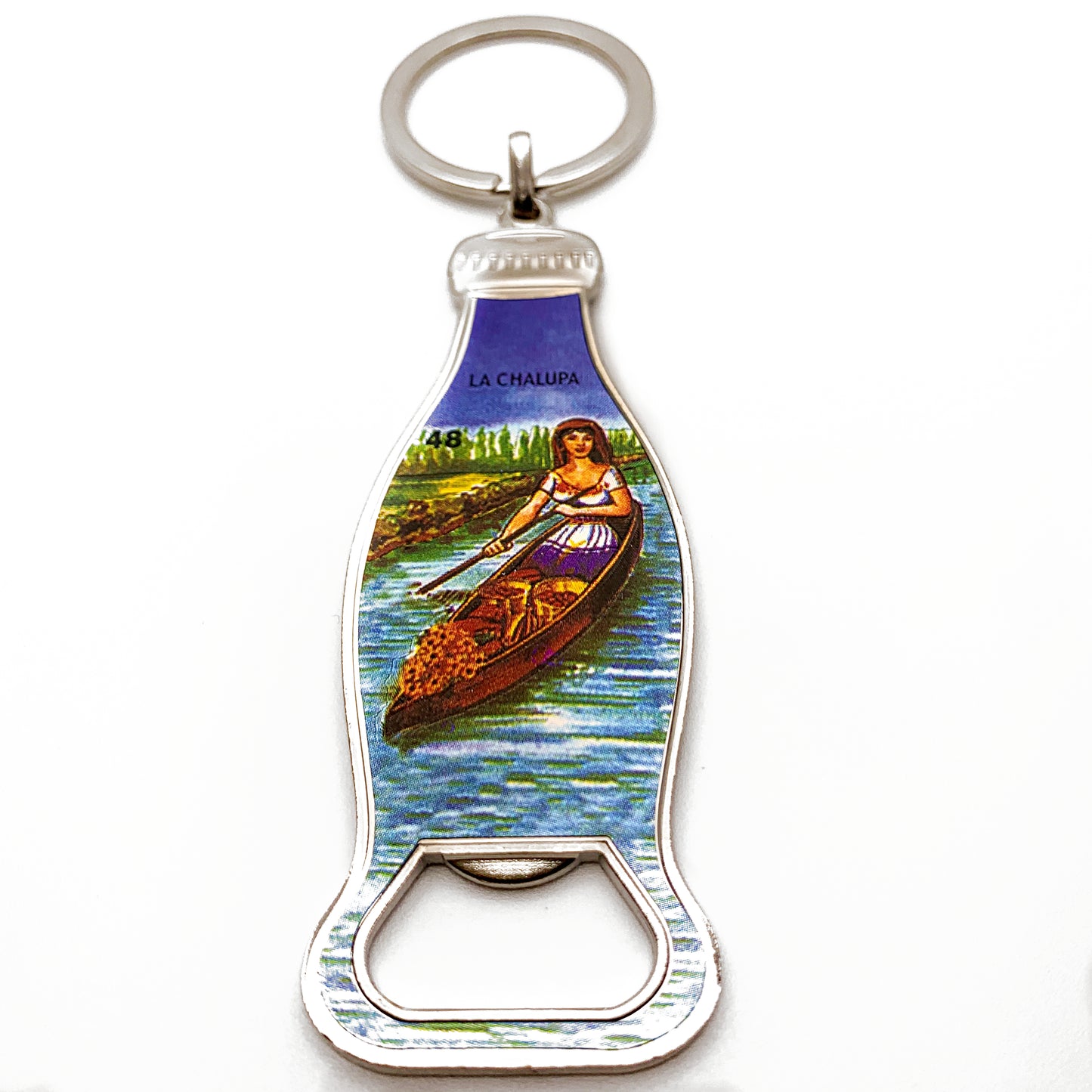 Mexican Loteria “La Chalupa” Keychain Bottle Opener