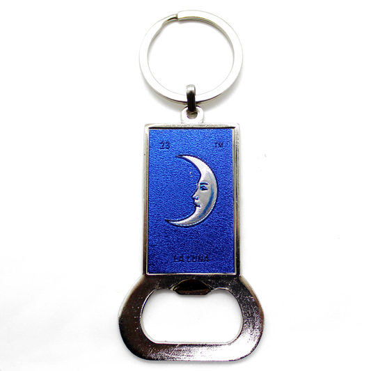 Mexican Loteria “La Luna” Keychain Bottle Opener