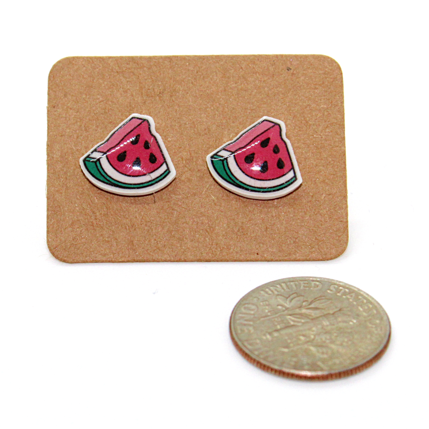 Mini Watermelon Acrylic Earrings