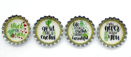 cactus quotes magnet set