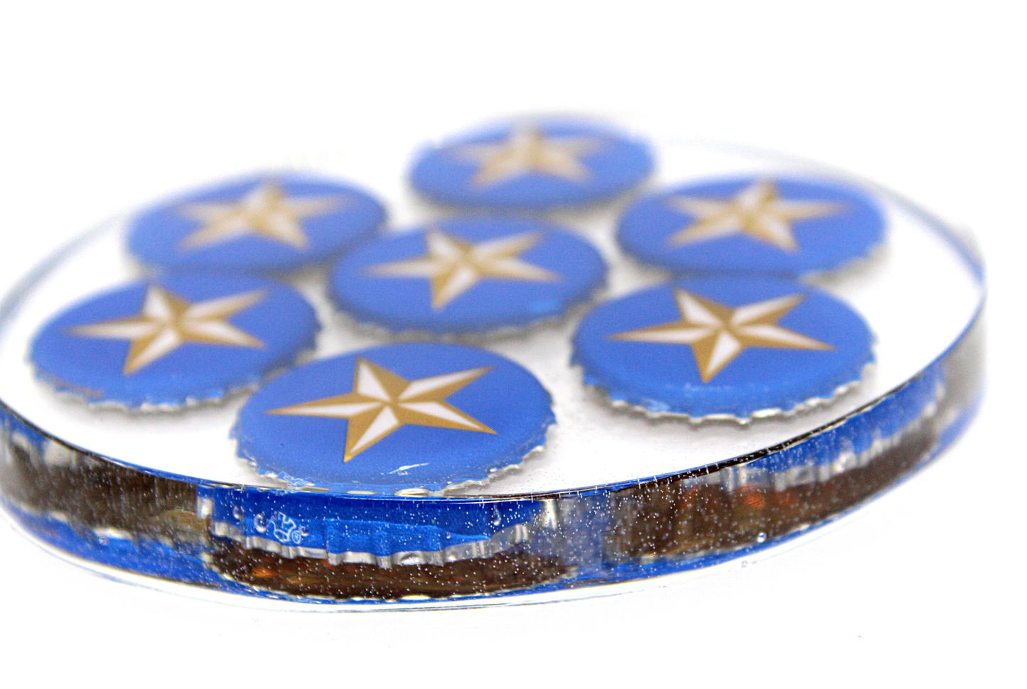 lonestar bottle cap coaster