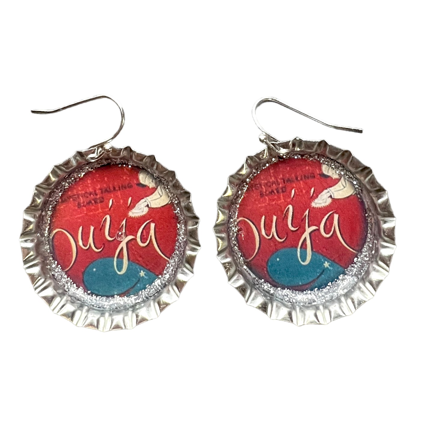 “Ouija“ Bottle Cap Earrings