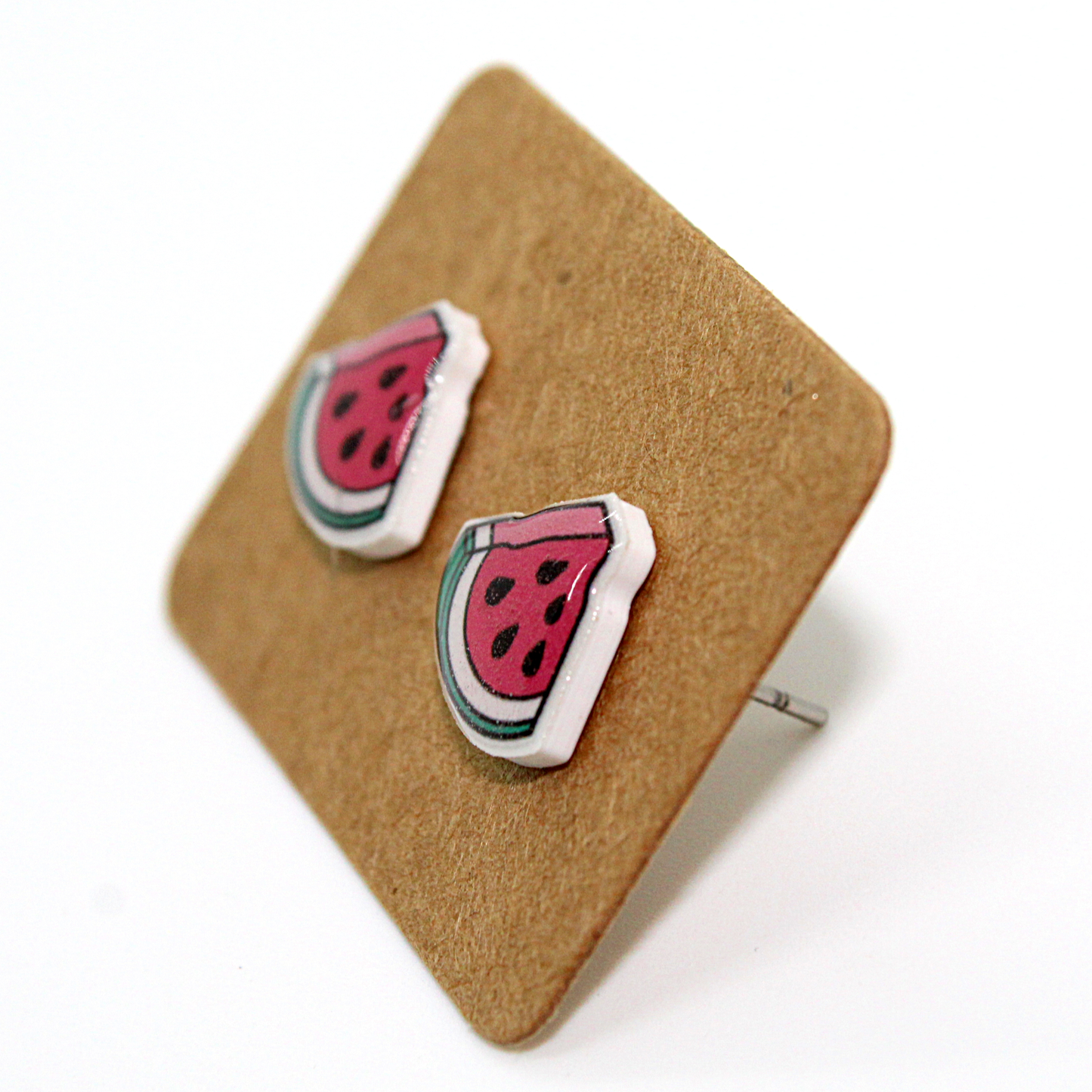 Mini Watermelon Acrylic Earrings