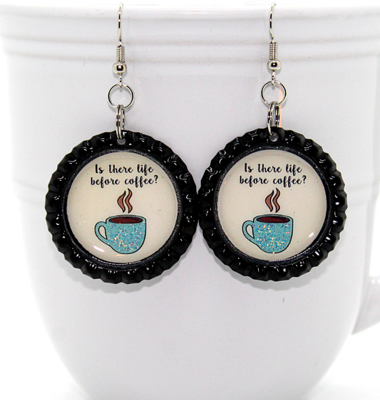 is there life before coffee earrings 