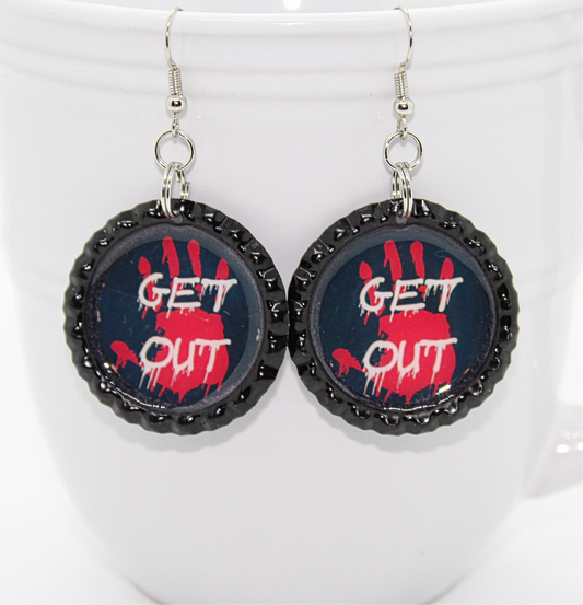 Get Out Horror halloween earrings