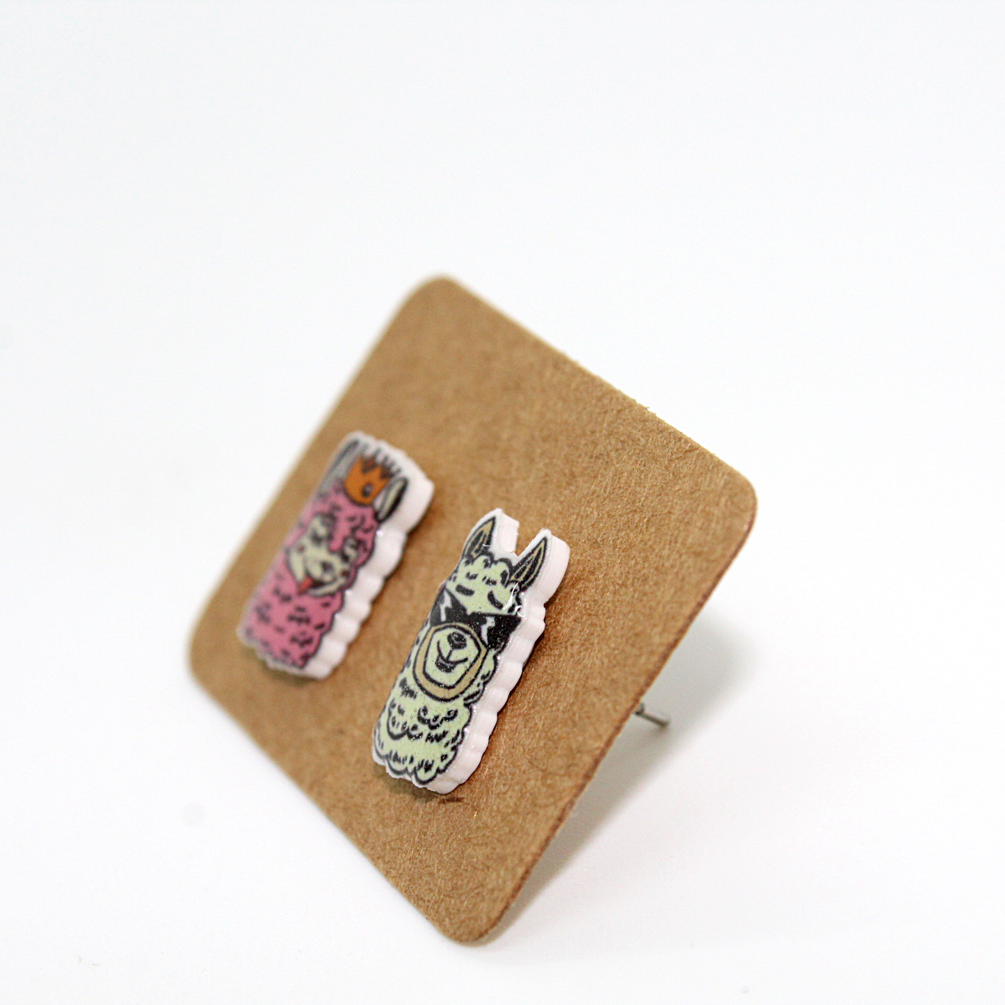 Mini “Mismatched Llamas” Acrylic Earrings