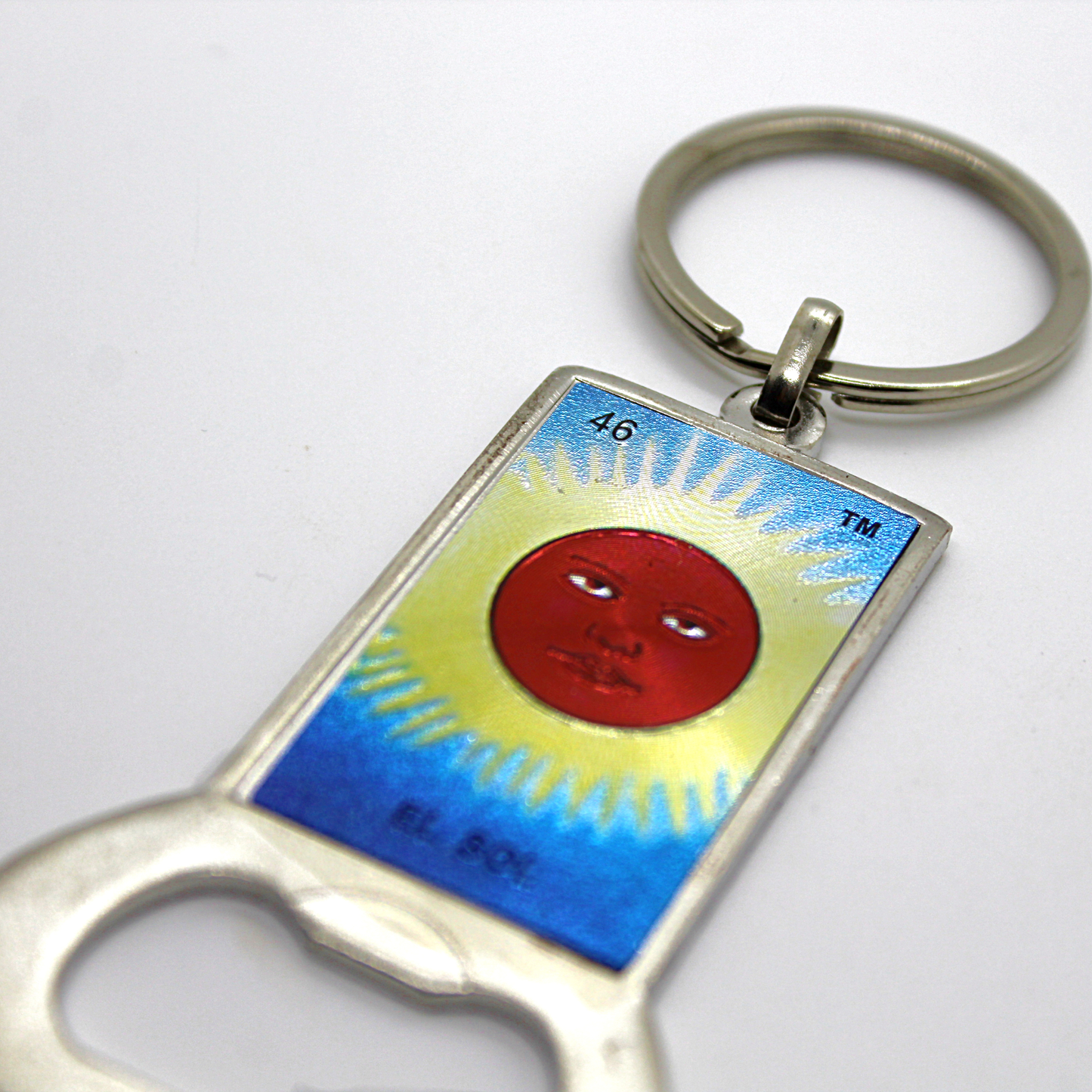 Mexican Loteria “El Sol” Keychain Bottle Opener